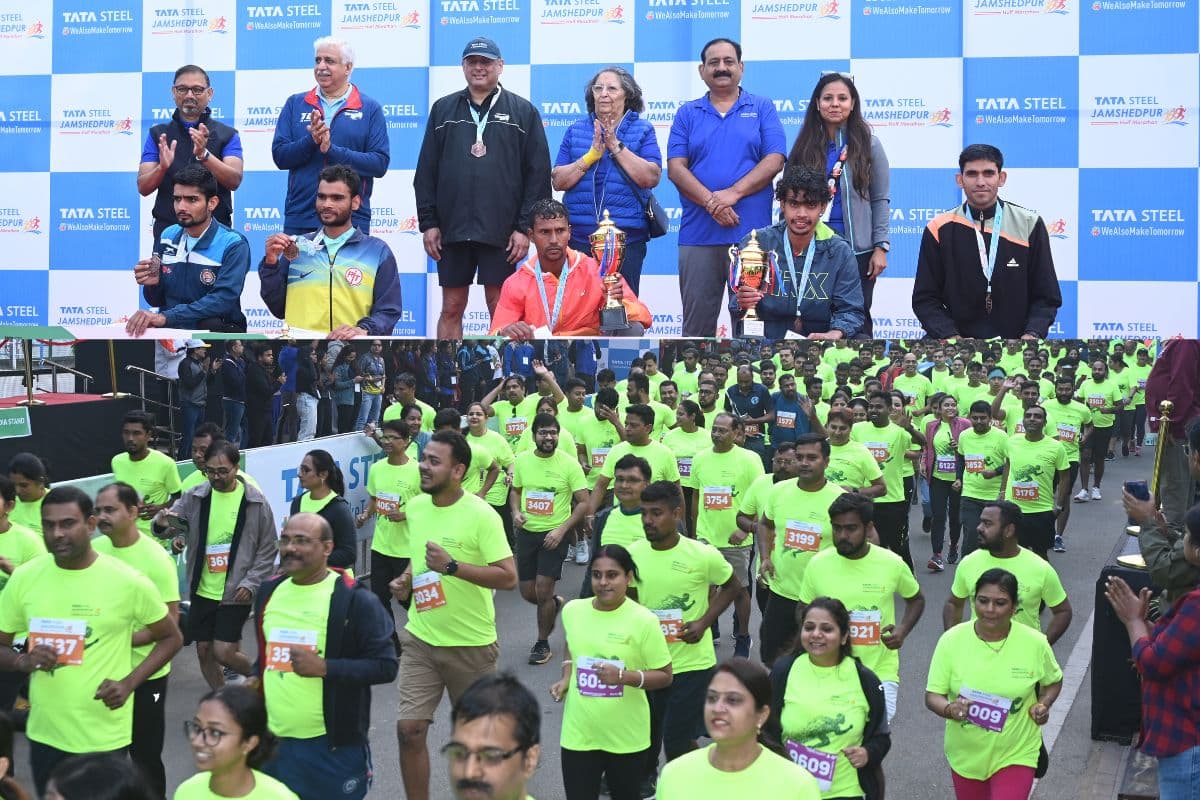 हाफ मैराथन के विजेता और धावक