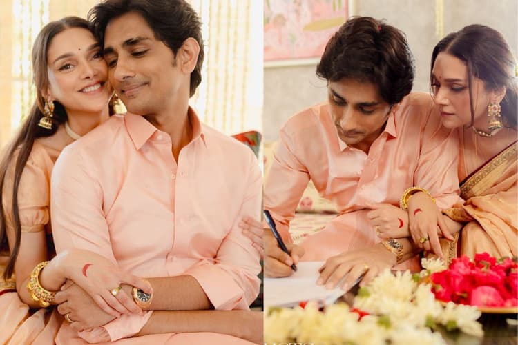 Aditi Rao Wedding Photos: दिवाली के मौके पर बिब्बो जान ने शेयर की शादी की अनदेखी तस्वीरें, इस साल को बताया 'मैजिकल'