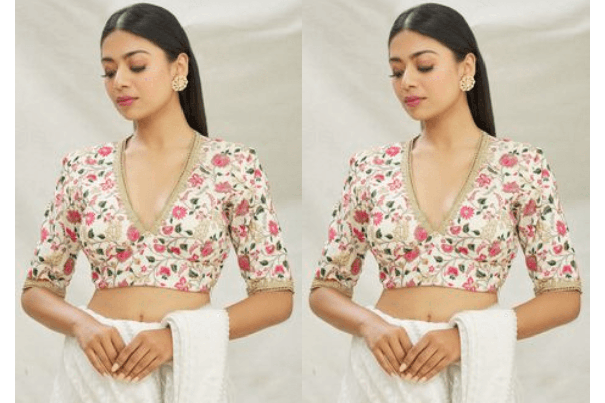 V-Neck Blouse for Short Height Women: छोटी हाइट वाली महिलाओं को पहनना चाहिए वी नेक वाले ब्लाउस