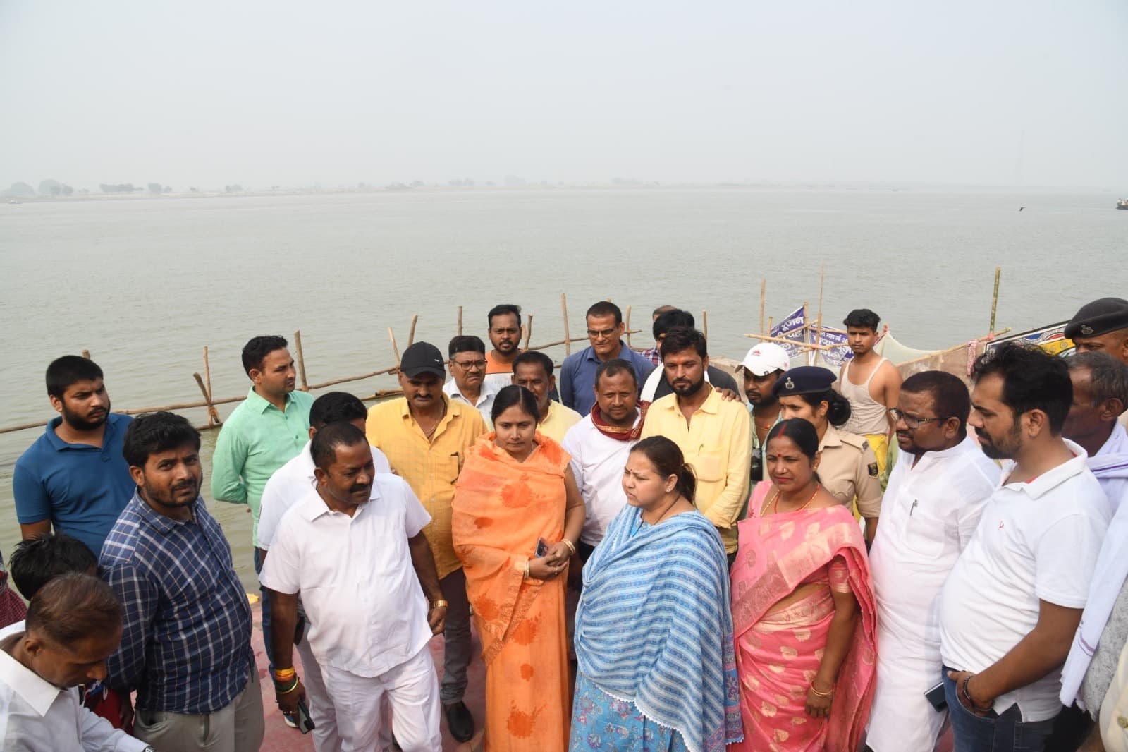 सांसद मीसा भारती ने दानापुर के गंगा घाटों का किया निरीक्षण, दिये निर्देश