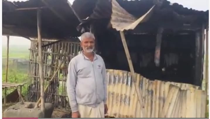 आगजनी से दुकान में 36 हजार  का नुकसान