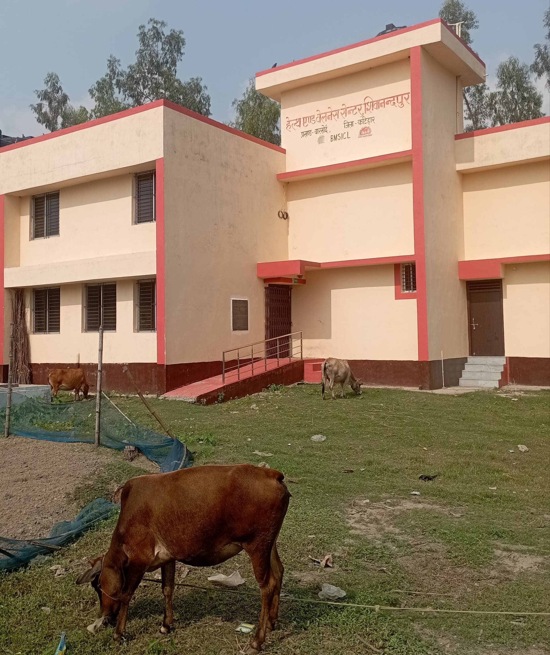 जानवरों का चारागाह बनता जा रहा हेल्थ एवं वेलनेस सेंटर शिवानंदपुर