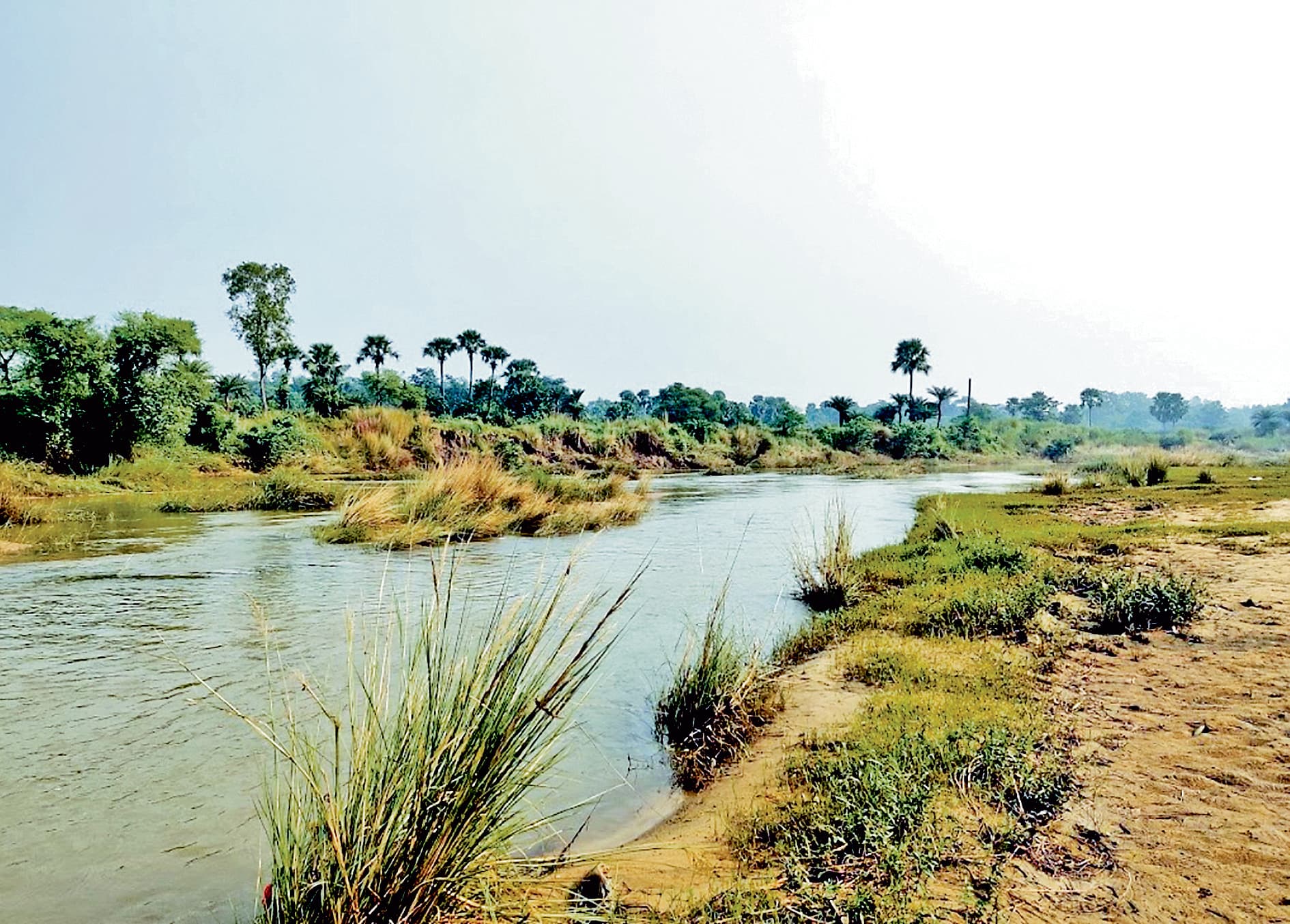 बोलपुर कोपाई नदी से दिनदहाड़े हो रहा बालू खनन