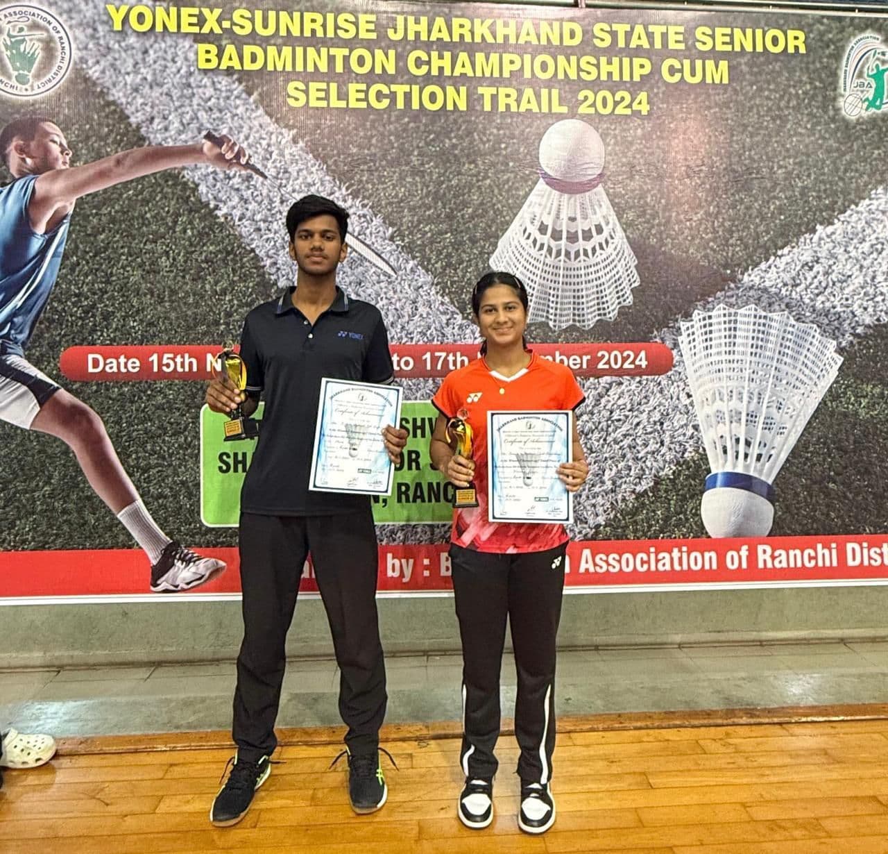 टाटा स्टील की सारा व कीर्तन राज्य बैडमिंटन टीम में