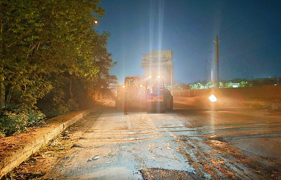 जेल-पइन रोड की करायी गयी मरम्मत