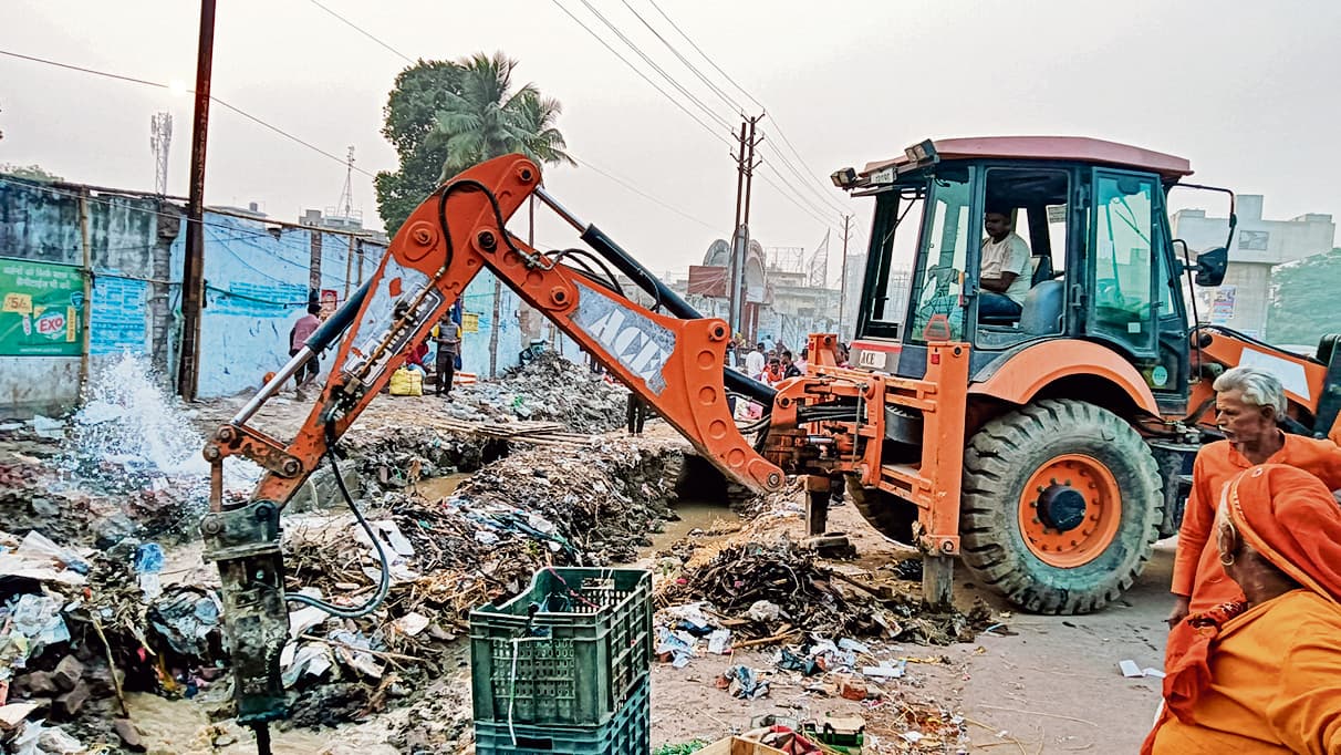 1 करोड़ 20 लाख की राशि की लागत से शहर में शुरू हुआ ड्रेनेज सिस्टम का कार्य