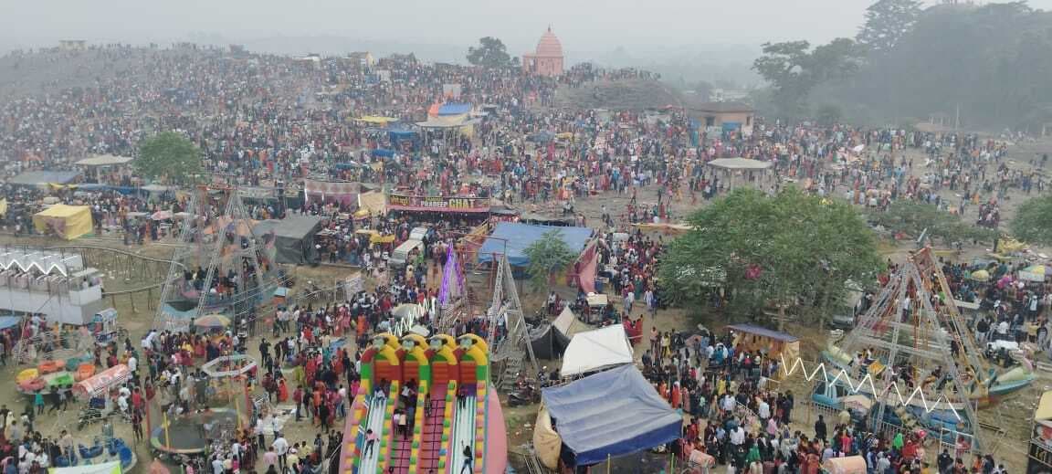 बुढ़ैश्वरी मंदिर में वार्षिक पूजनोत्सव व नवान्न मेला पर उमड़े श्रद्धालु