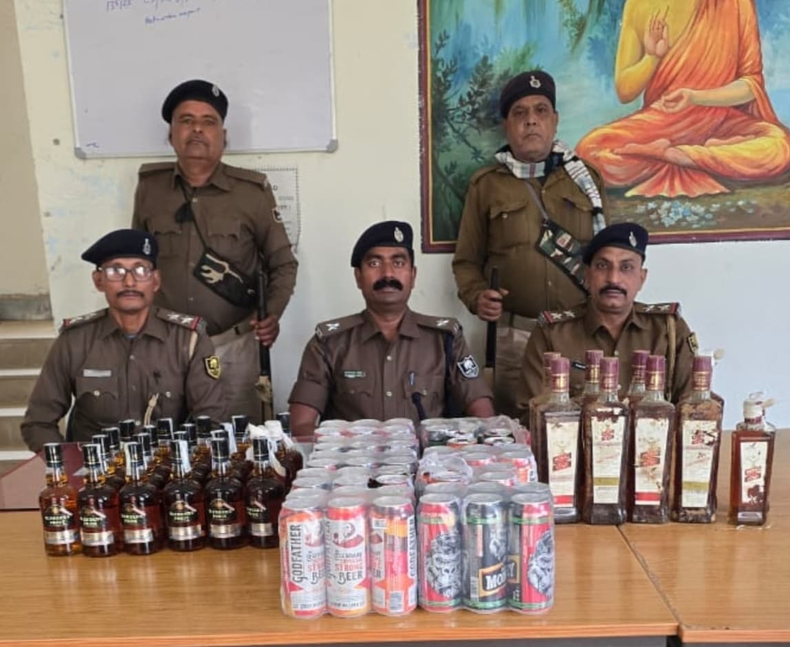 सोनो में 54 बोतल बियर और 31 बोतल विदेशी शराब बरामद