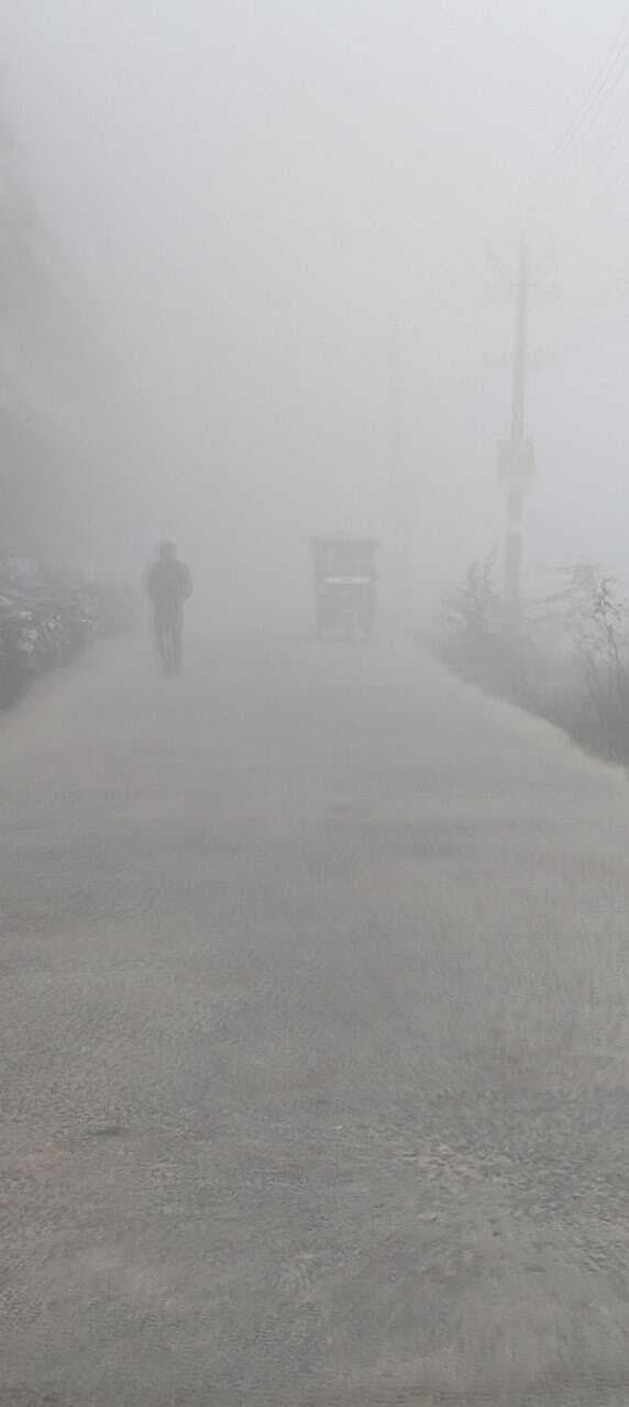 katihar news : कोहरे से विजिबिलिटी हुई कम, लोगों को हुई परेशानी