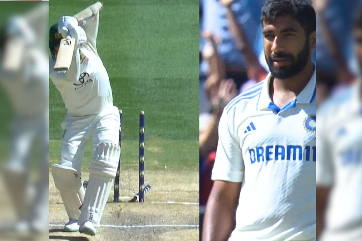 IND vs AUS: पहले गेंद फिर नजरों से मारा, जसप्रीत बुमराह की तूफान सी गेंद पर लियोन का मिडिल स्टंप उखड़ा 