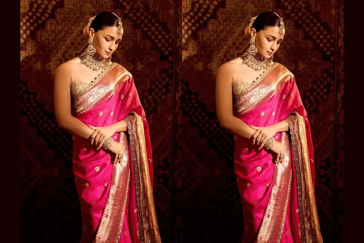 Alia Bhatt Pink Ashavali Saree Look: आलिया भट्ट का पिंक अशावली साड़ी लुक, पारंपरिक अंदाज में छाई बॉलीवुड दिवा