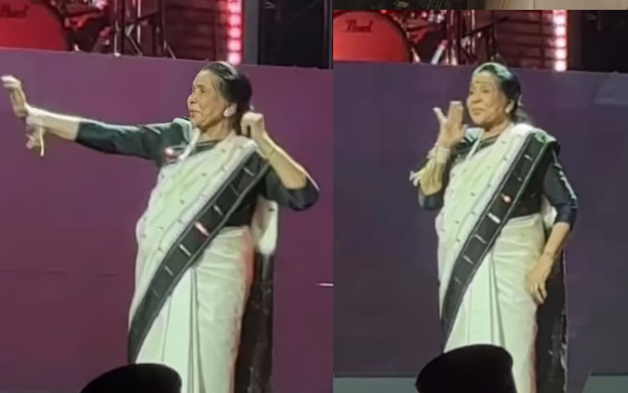 VIDEO: 91 साल की उम्र में आशा भोसले ने किया 'तौबा तौबा' गाने का हुक स्टेप, डांस देख दर्शकों ने ऐसे किया रिएक्ट
