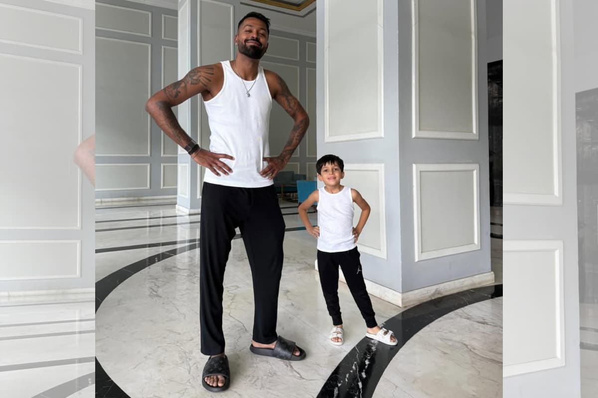 अपने क्यूट बेटे के साथ नजर आए Hardik Pandya, फोटो शेयर कर लिखा, "दो चिल गाइ..."