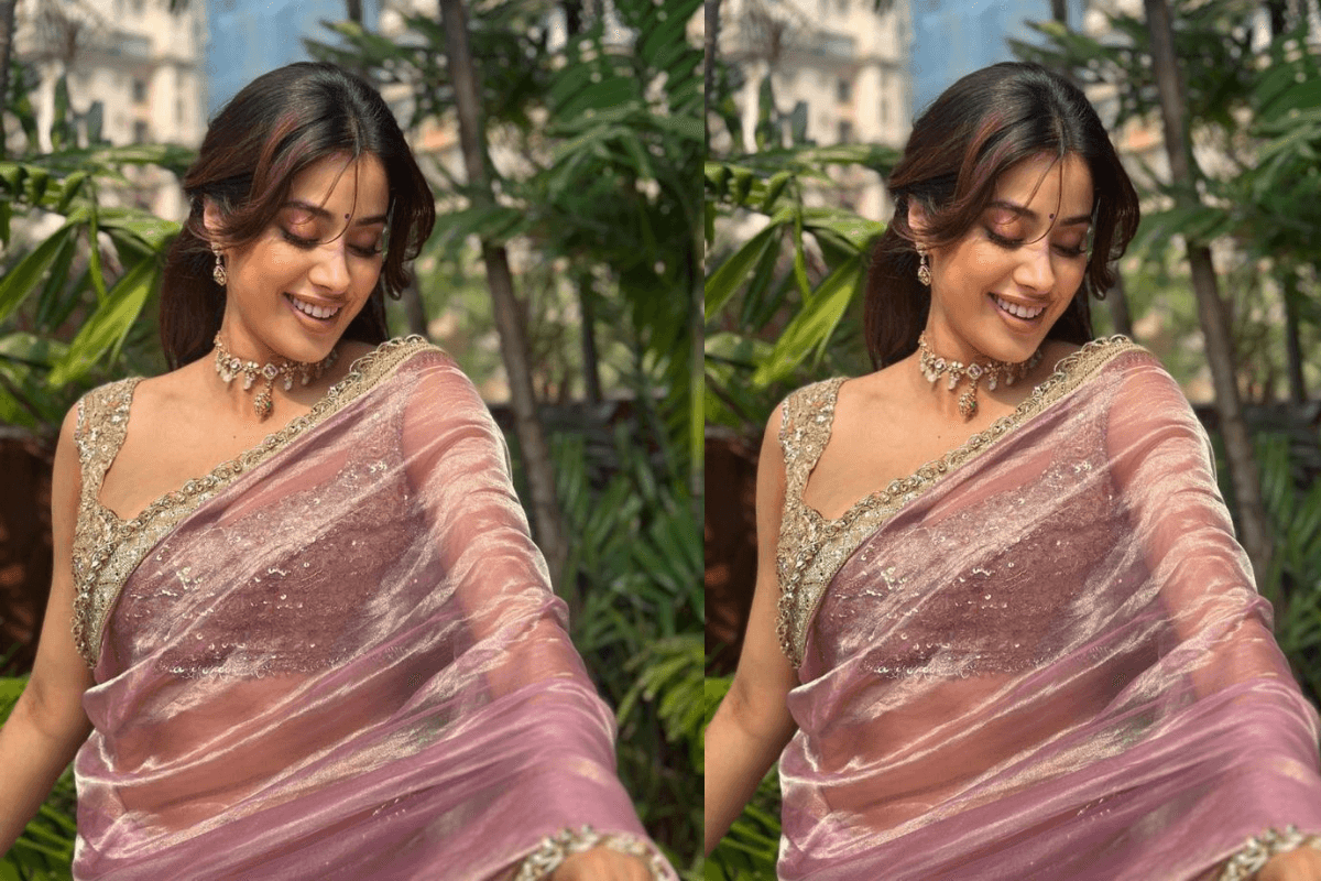 Janhvi Kapoor Tissue Saree Look For Wedding: वेडिंग सीजन में जाह्नवी कपूर की टिश्यू साड़ी से लें इंस्पिरेशन