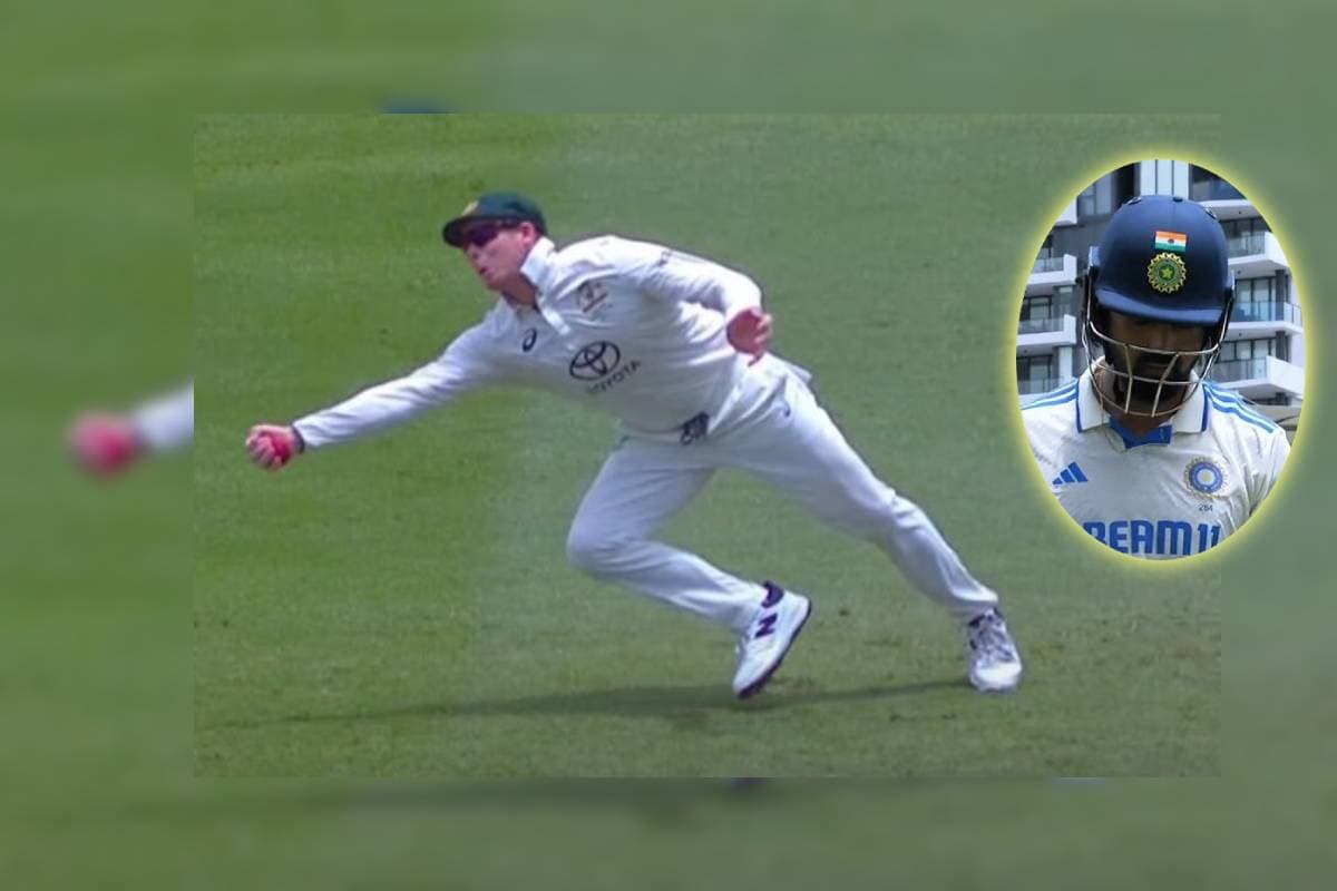 IND vs AUS: गोली की स्पीड से कूदे स्मिथ और धर दबोची गेंद, केएल राहुल भी हुए हैरान, देखें Video  