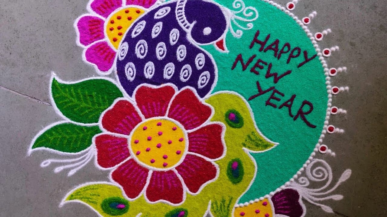 New Year Rangoli Design: 2025 का करें वेलकम, घर को सजाएं ये लेटेस्ट रंगोली डीजाइन से