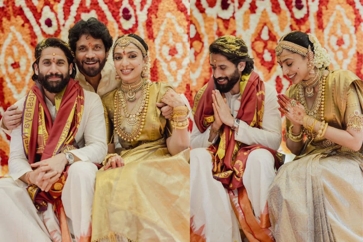 Naga Chaitanya and Sobhita Dhulipala: शादी के बाद पहली बार साथ दिखे नागा चैतन्य और शोभिता, श्रीशैलम मंदिर में लिए आशीर्वाद