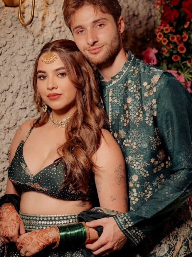 ग्रीन लहंगे में बला सी खूबसूरत दिखी अनुराग कश्यप की बेटी