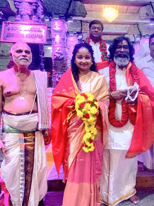 बालाजी की शरण में हेमंत सोरेन-कल्पना मुर्मू