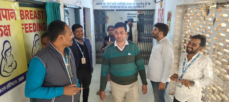 स्वास्थ्य विभाग की टीम में रेफरल अस्पताल का किया निरीक्षण