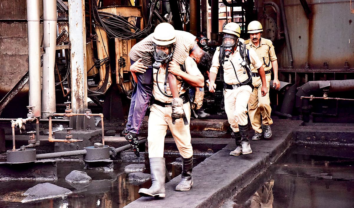 Rourkela News: आरएसपी के सुरक्षाकर्मियों ने रासायनिक आपदा से निबटने का दिखाया कौशल