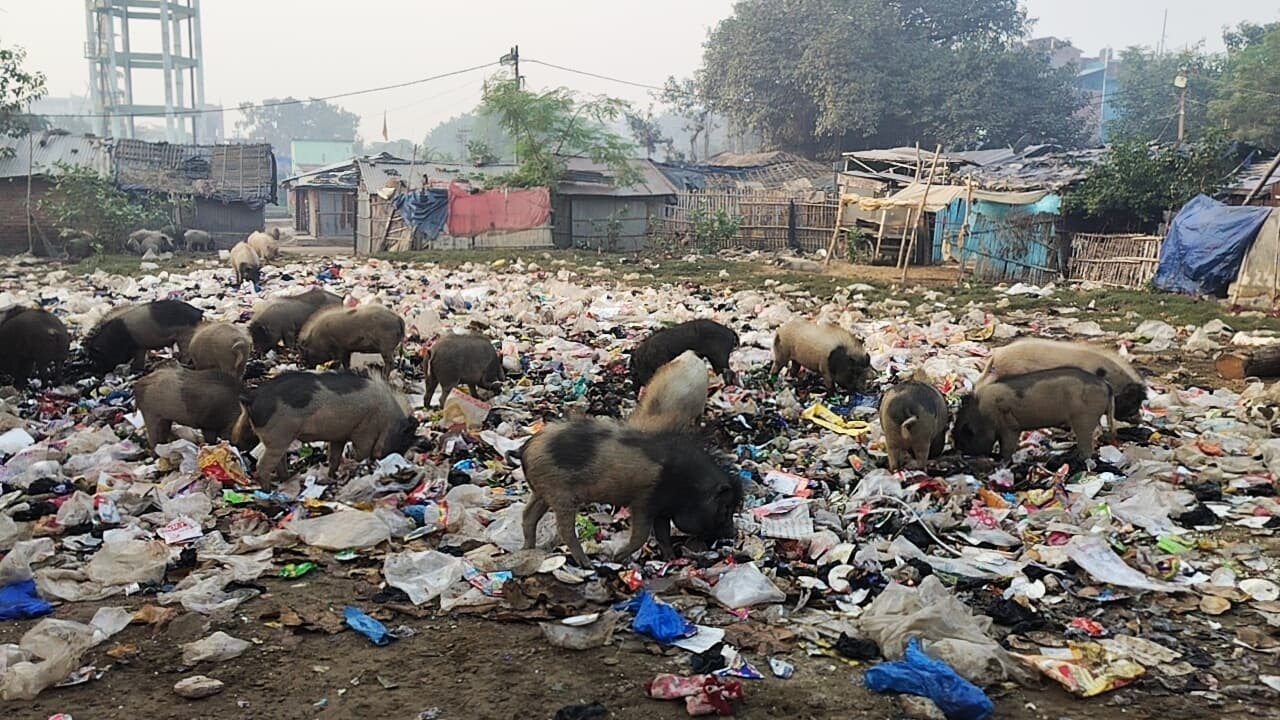 वेंडिंग जोन कूड़ा जोन में तब्दील