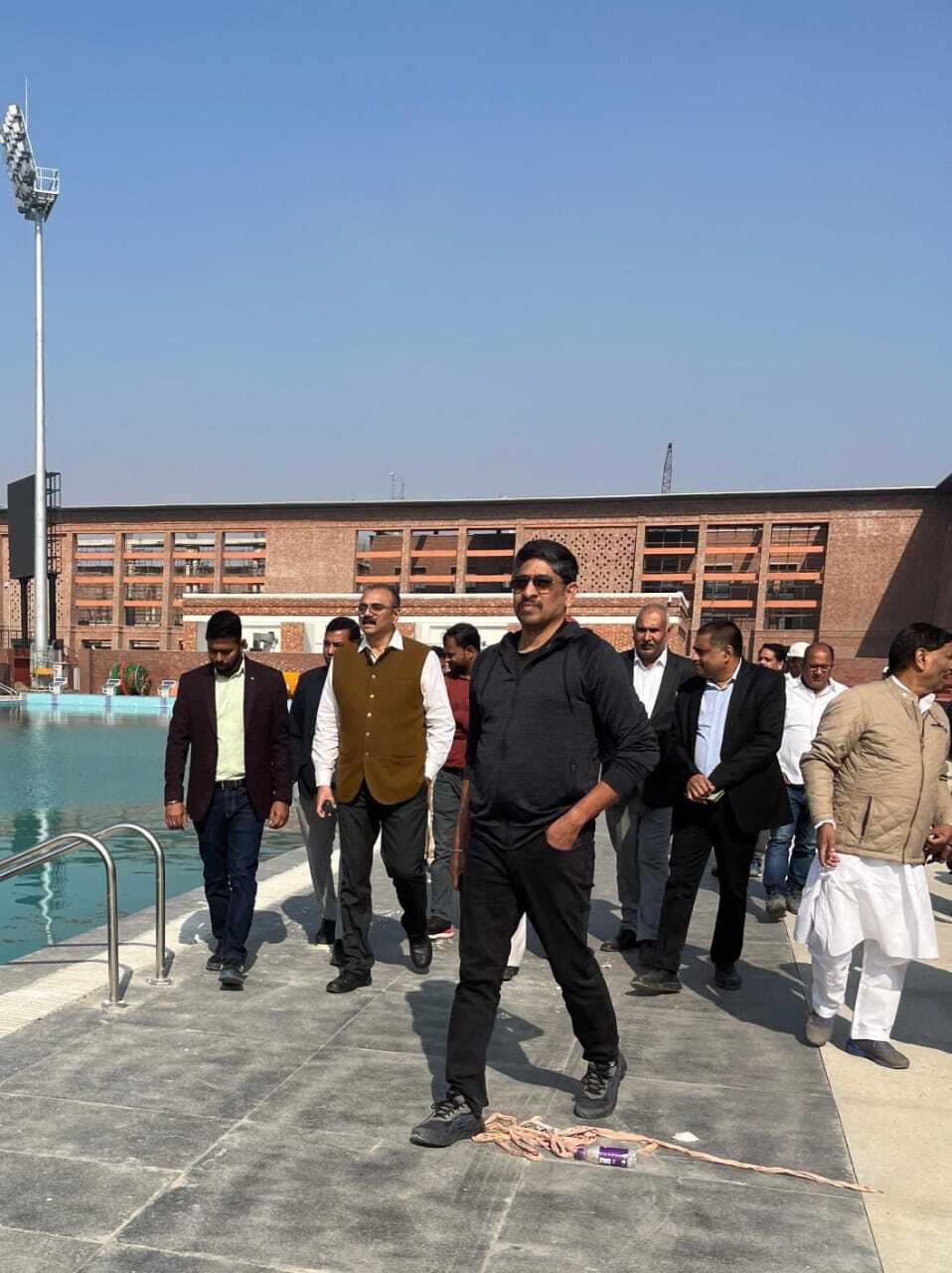 खेलो इंडिया यूथ गेम्स की तैयारियों को लेकर राजगीर खेल परिसर का निरीक्षण