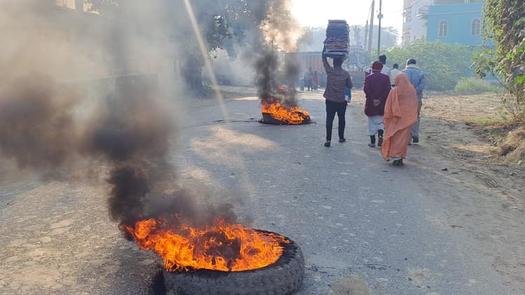 छड़ व्यवसायी की गोली मार कर हत्या, पांच घंटे तक जाम की सड़क