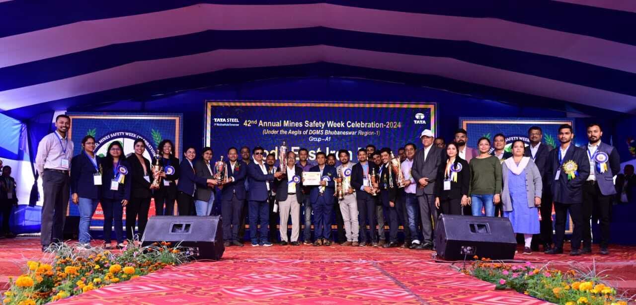Jamshedpur news. टाटा स्टील की माइंस ने खदान सुरक्षा सप्ताह के प्री-फाइनल दिवस पर जीते 38 पुरस्कार