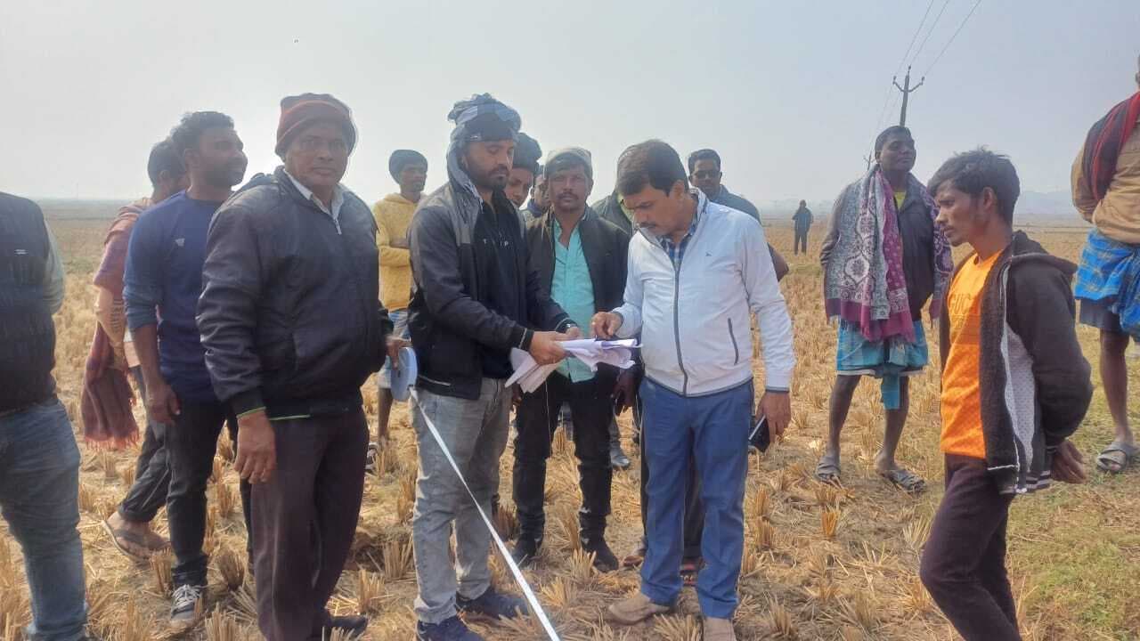 एनएच निर्माण के लिए भूमि का हुआ भौतिक सत्यापन