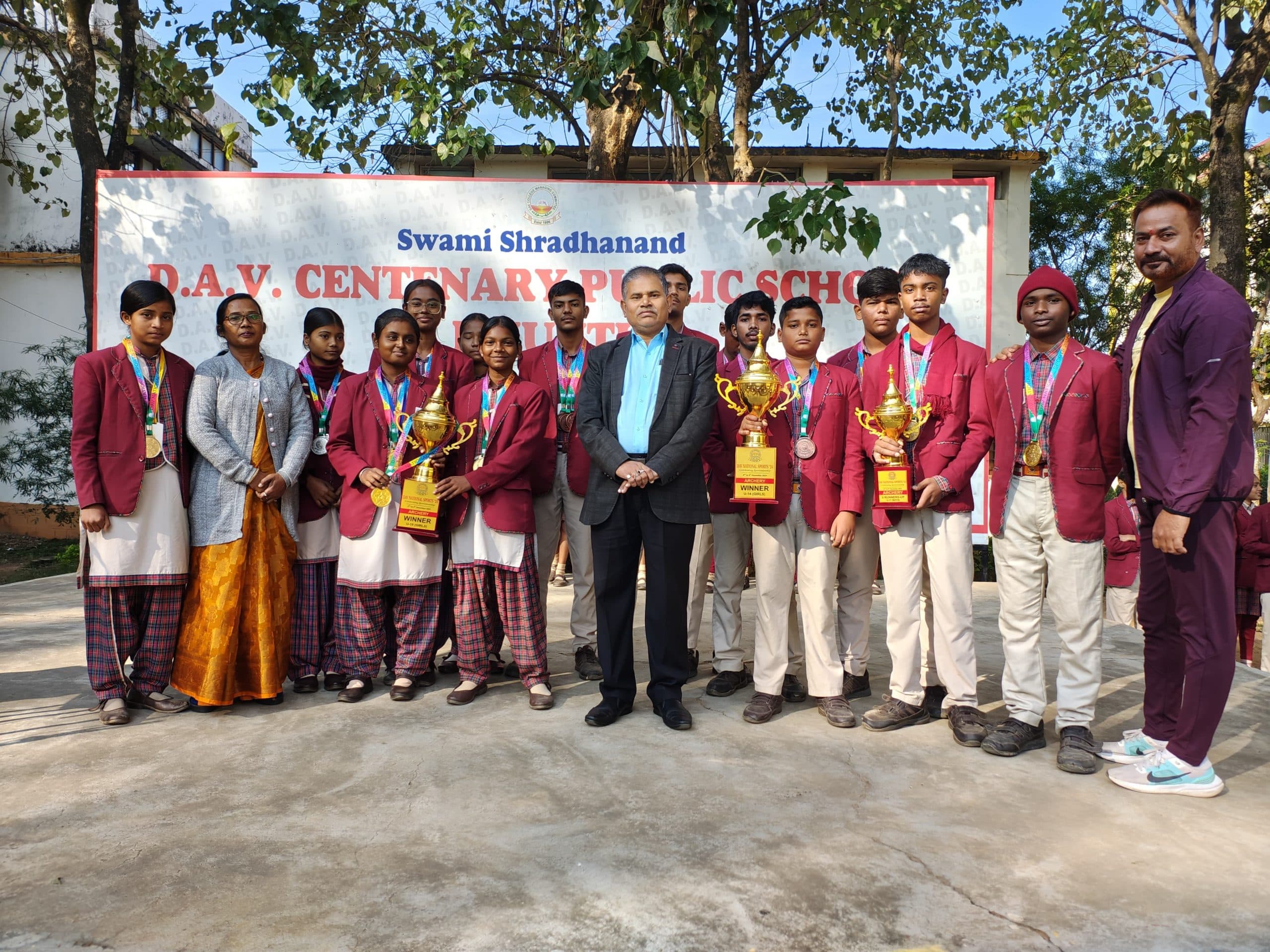 डीएवी नेशनल स्पोर्ट्स में खूंटी के खिलाड़ियों का शानदार प्रदर्शन