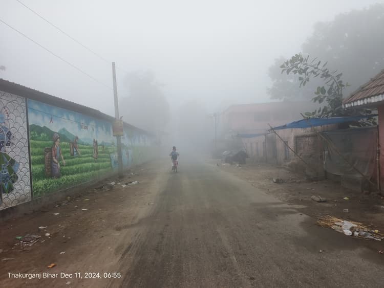 कोहरे का कहर जारी, तापमान 12 डिग्री सेल्सियस तक पहुंचा