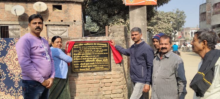 आरसीसी नाला व कलवर्ट का किया शिलान्यास