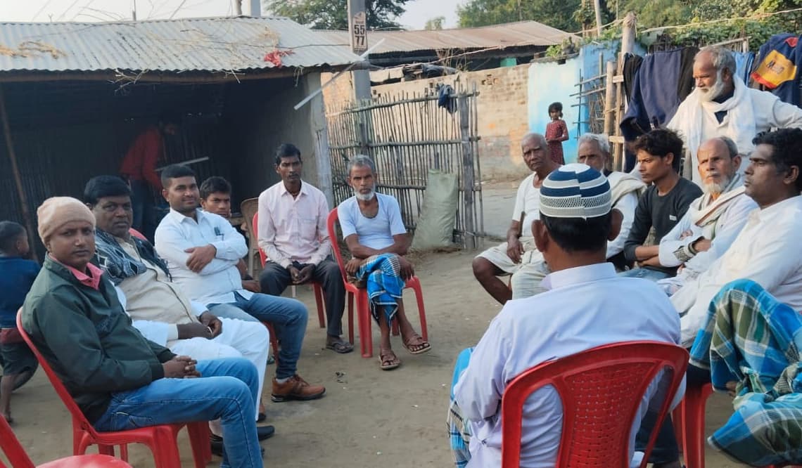 वार्ड सदस्य के पति की मौत पर दी सांत्वना