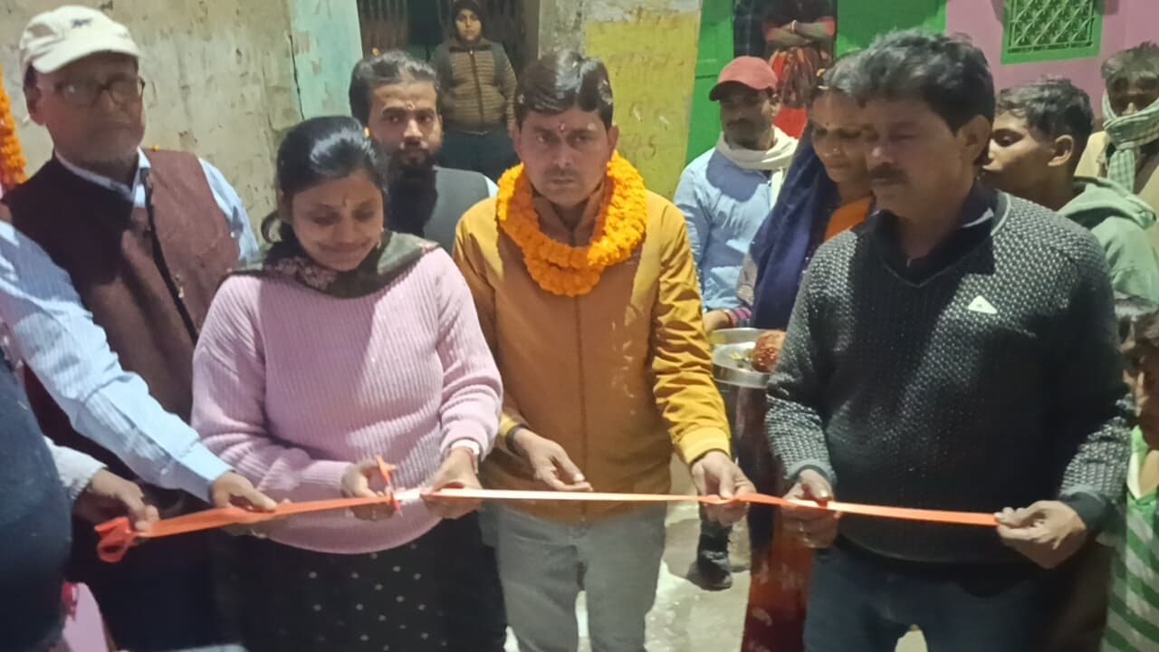 नगर सभापति ने 24.97 लाख की लागत से निर्मित नाला का किया उद्घाटन