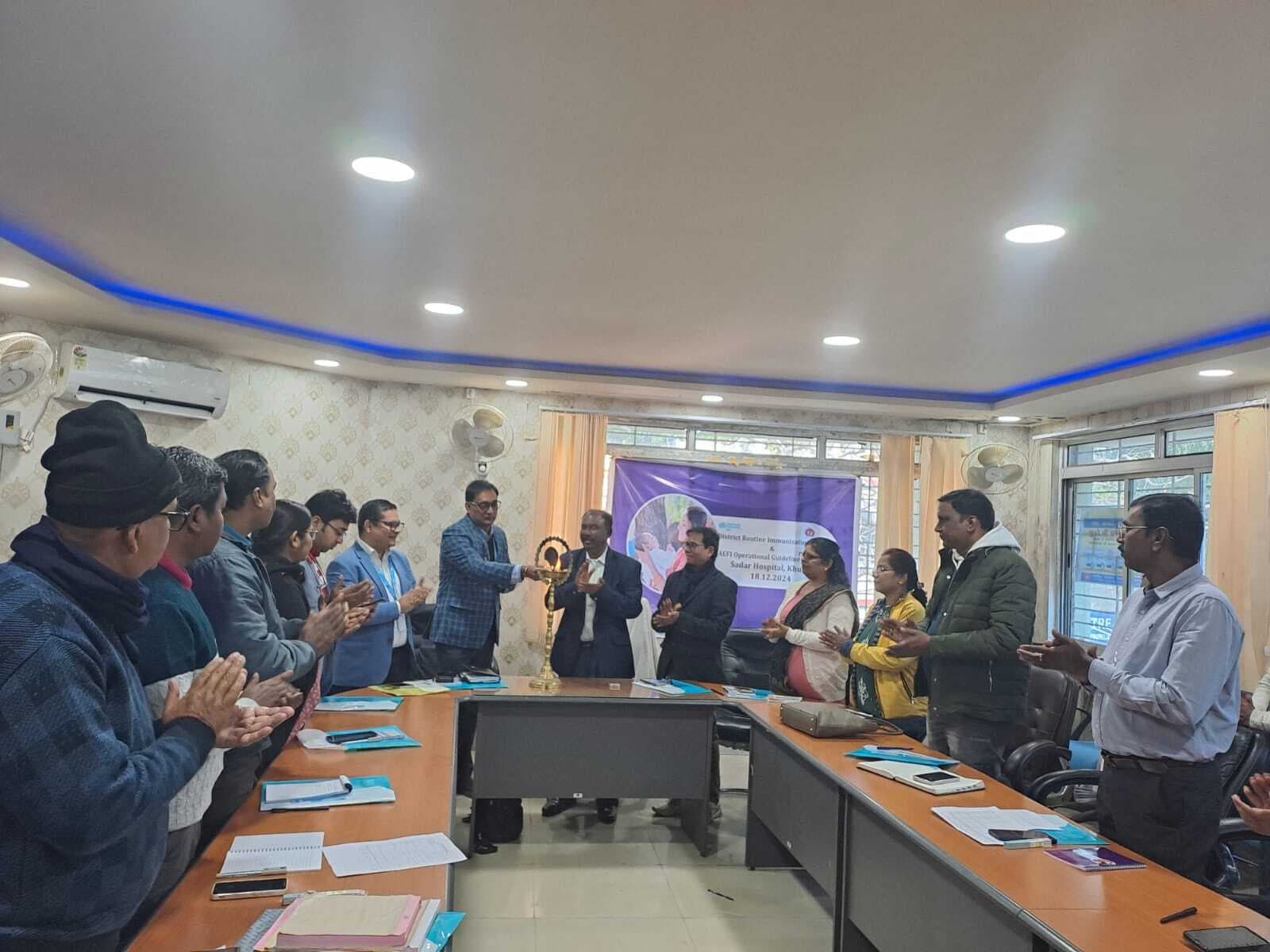 सीएस कार्यालय में नियमित टीकाकरण पर कार्यशाला