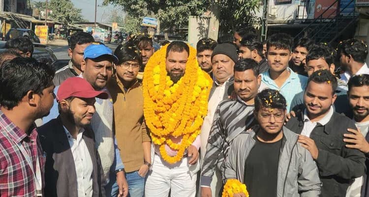 जदयू अल्पसंख्यक प्रकोष्ठ के जिलाध्यक्ष का जोरदार स्वागत