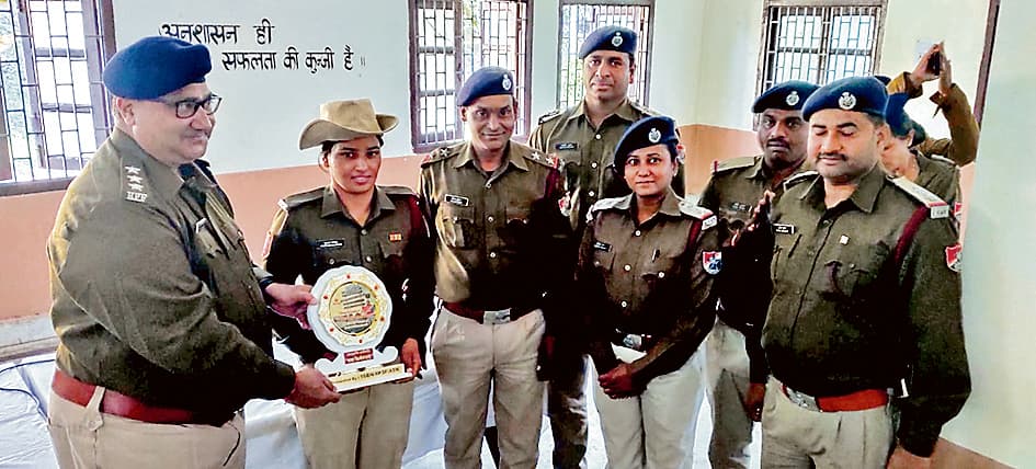 आरपीएसएफ कर्मी पूनम कंवर को किया गया सम्मानित