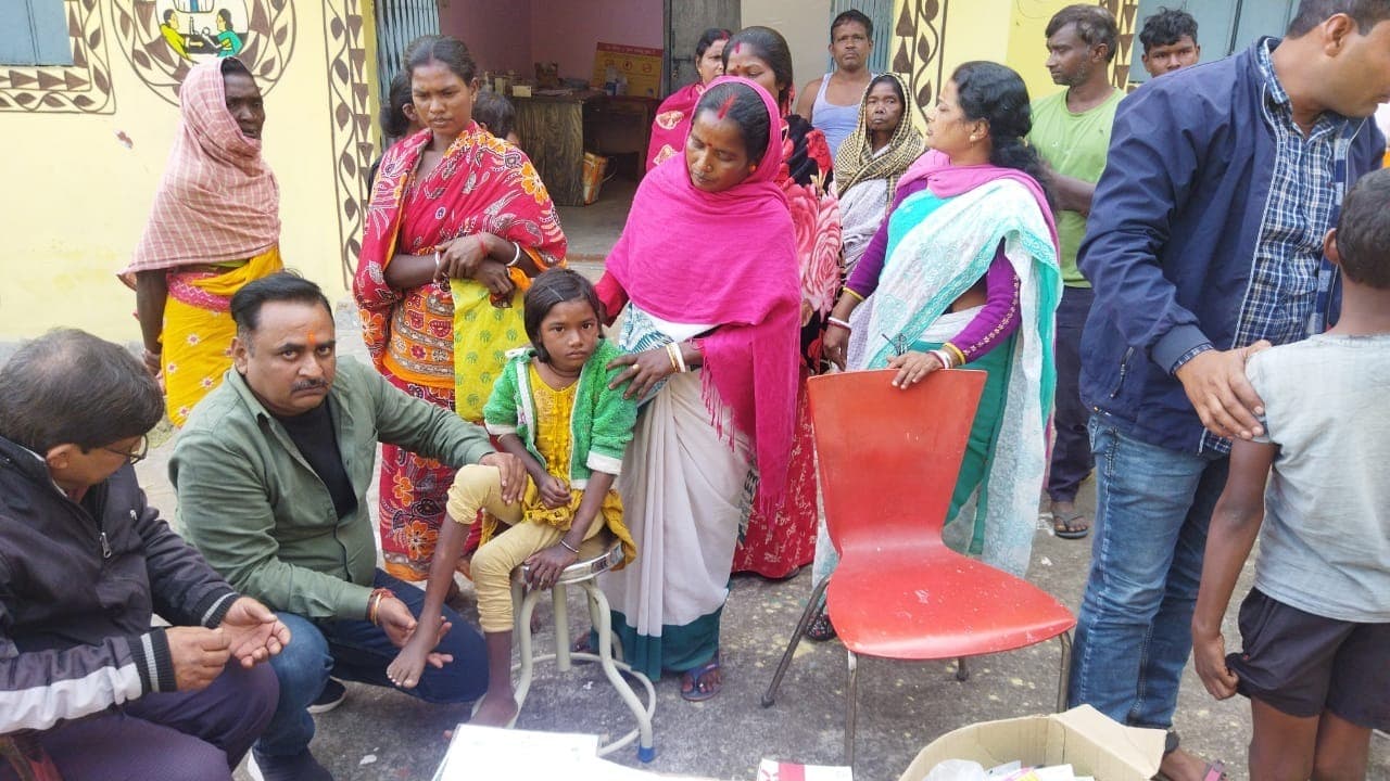 कुष्ठ रोग सर्वे को लेकर पंजनिया में लगाया कैंप