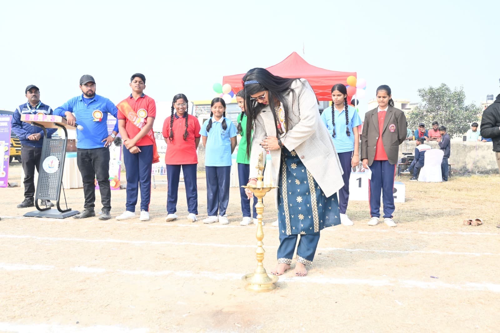 200 मीटर दौड़ में खिलाड़ियों ने दिखाया दम