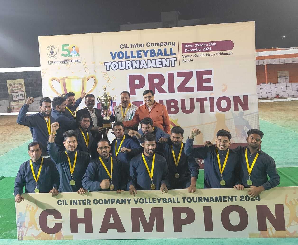 Volleyball:  एमसीएल बना अंतर कोल इंडिया वॉलीबॉल प्रतियोगिता का विजेता