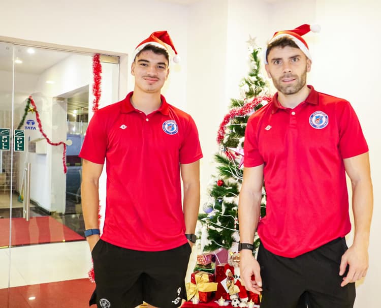 जमशेदपुर एफसी के खिलाड़ियों ने मनाया क्रिसमस