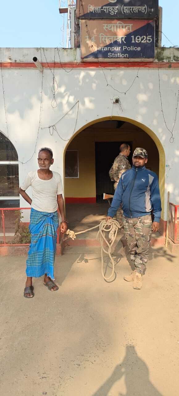 हिरणपुर पुलिस ने वारंटी को भेजा जेल