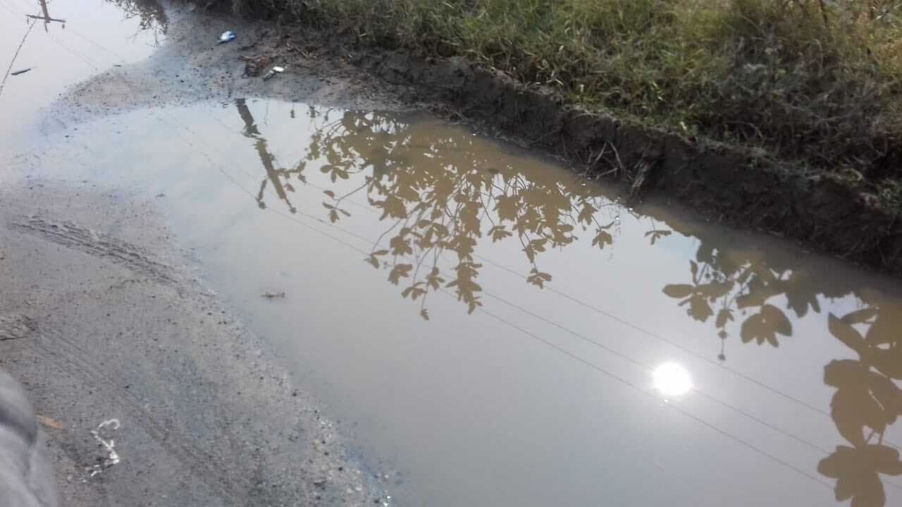 Deoghar news : भोजपुर से देवघर जाने वाली मुख्य सड़क गड्ढे में तब्दील, होता है जलजमाव