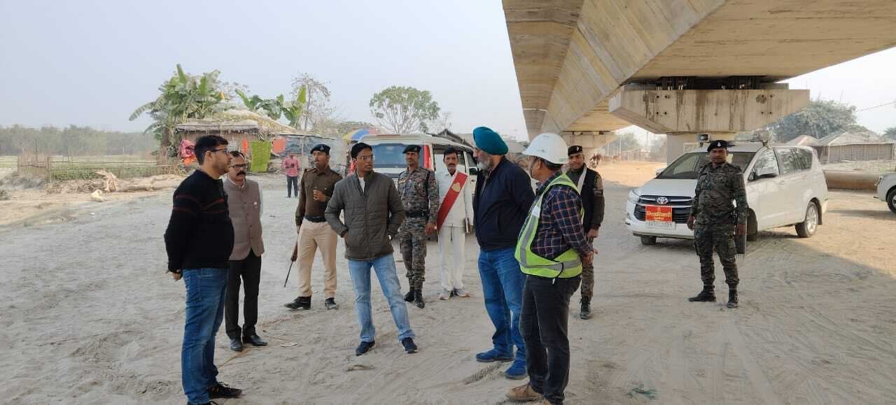 देश के सबसे बड़े नदी पुल पर 70 स्पैन का हो चुका है कार्य