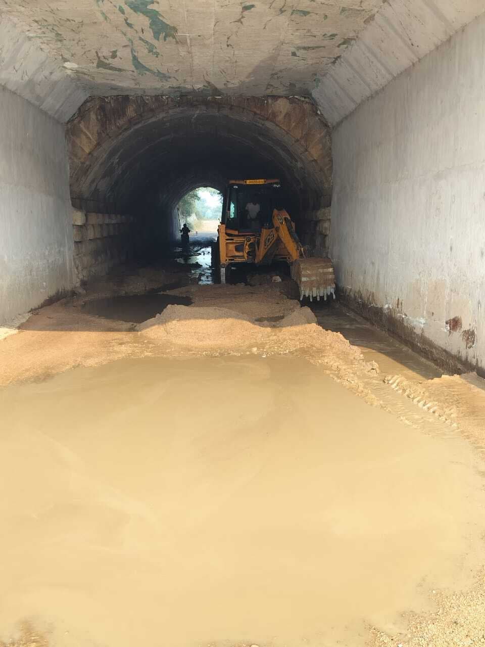 खबर छपने के बाद सिविल विभाग ने टनल सड़क को किया दुरुस्त