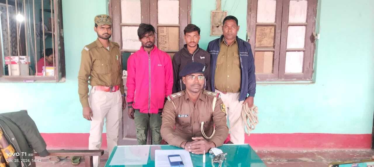 कई आपराधिक घटनाओं में संलिप्त दो अपराधी कट्टा व कारतूस के साथ गिरफ्तार