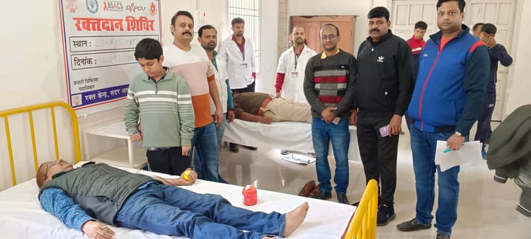 शिविर में बीएमपी-7 के 45 जवानों ने किया रक्तदान