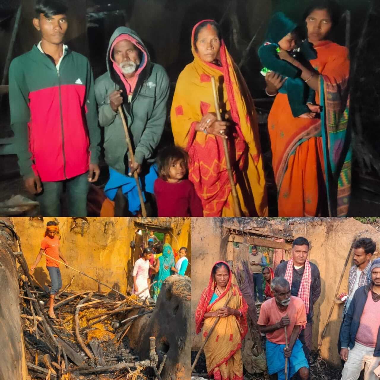 डहुआघाट में आग लगने से घर में रखा सामान जलकर राख