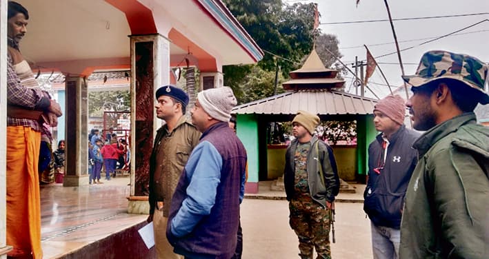 Bhagalpur news धुंआवै चंडिका स्थान के चंडिका मंदिर में चोरी